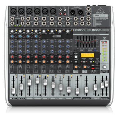 Behringer Premium 16-Input 2/2-Bus Mixer with XENYX Mic Preamps and Compressors, Klark Teknik Multi-FX Processor, Wireless Option and USB/Audio Interface
