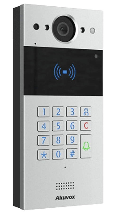 Akuvox on-wall palm-size door phone certified for outdoor usege
