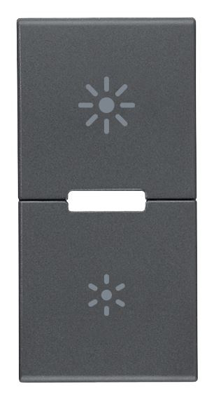 2 "2" half buttons 1M dimmer grey
