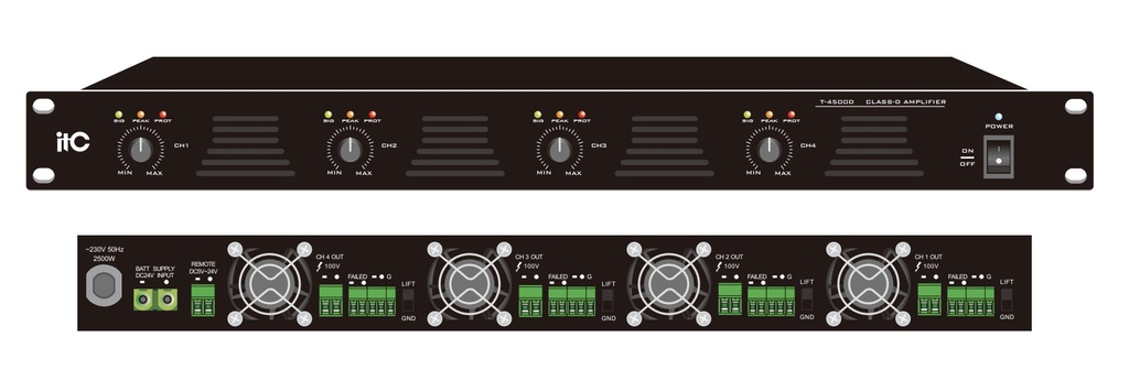 ITC 4-Channel Class-D Power Amplifier