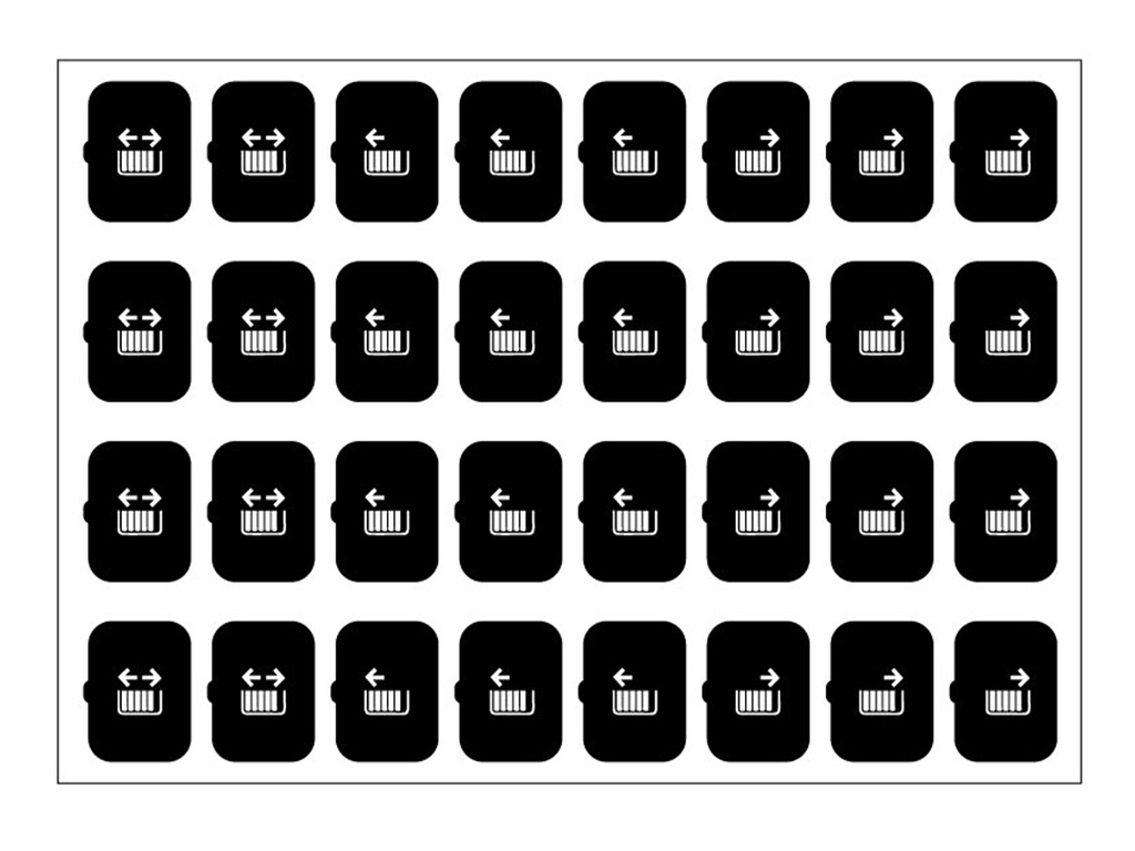 Eelectron ICON SET SHEET - SET E - BLACK - 32 ICONS