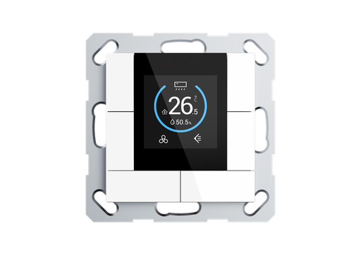 مستشعر زر ضغط مع شاشة معاينة، لون أسود مطفي GVS KNX