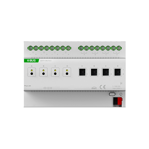 [ADTV-04/16.S] GVS KNX 1-10V Dimming Actuator with Secure 4-Fold, 16A, 8SU MDRC