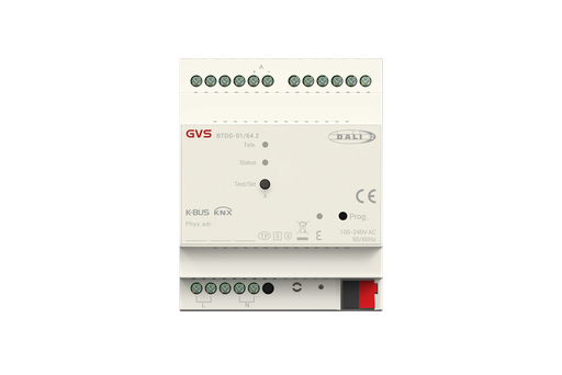 [BTDG-01/64.2] GVS KNX DALI-2 Gateway 1-Fold with Secure, 4SU MDRC
