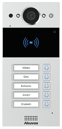 [R20BX5] Akuvox Multi-button Door Phone for Limited Space, 5 Buttons