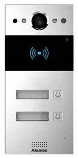 [R20BX2] AkuvoxMulti-button Door Phone for Limited Space, 2 Buttons
