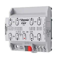 [ZDINDX4] Zennio KNX NarrowDIM - DIN rail universal dimming actuator (RLC, LED, CFL)