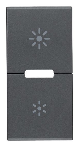 [20755.3] 2 "2" half buttons 1M dimmer grey