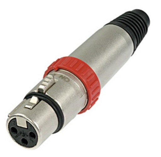 [NC3FXS] Neutrik NC3FXS FX cable connector with noiseless ON-OFF switch short-circuiting contacts 2+3 
