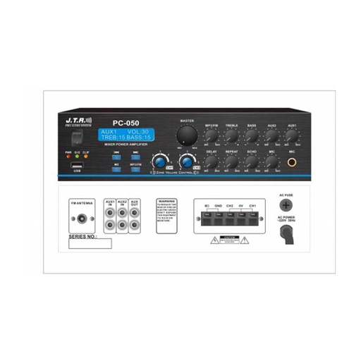 [DPA-570] JTR 50 WATTS WITH BUILT-IN DIGITAL PLAYERMEDIUM WATTAGE PA MIXER AMPLIFIER