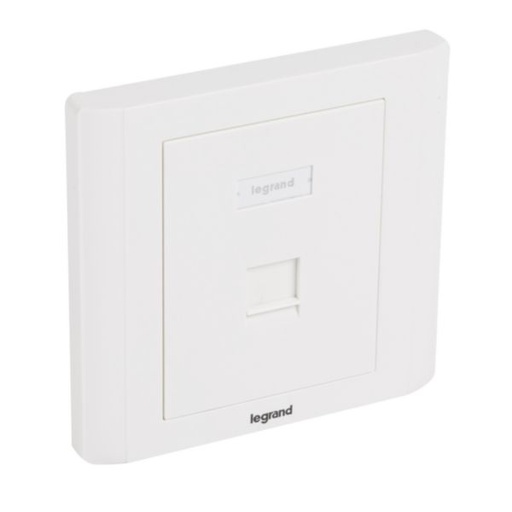 [632794] Legrand LINKEO C Straight faceplate 1 port for keystone RJ45 connector