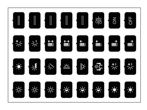[9025ISB-3] Eelectron ICON SET SHEET - SET B – BLACK - 32 ICONS